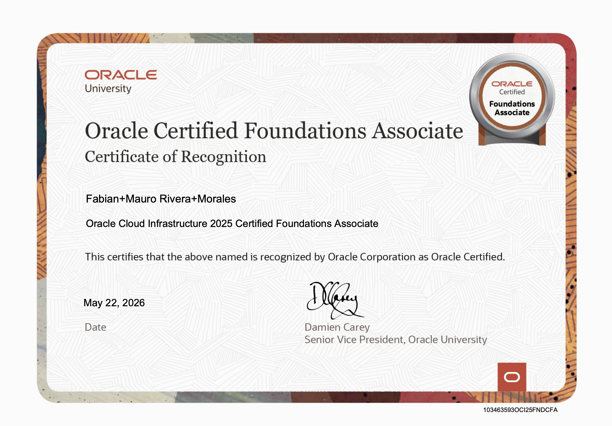 Oracle Cloud Infrastructure - Certified Foundations Associate