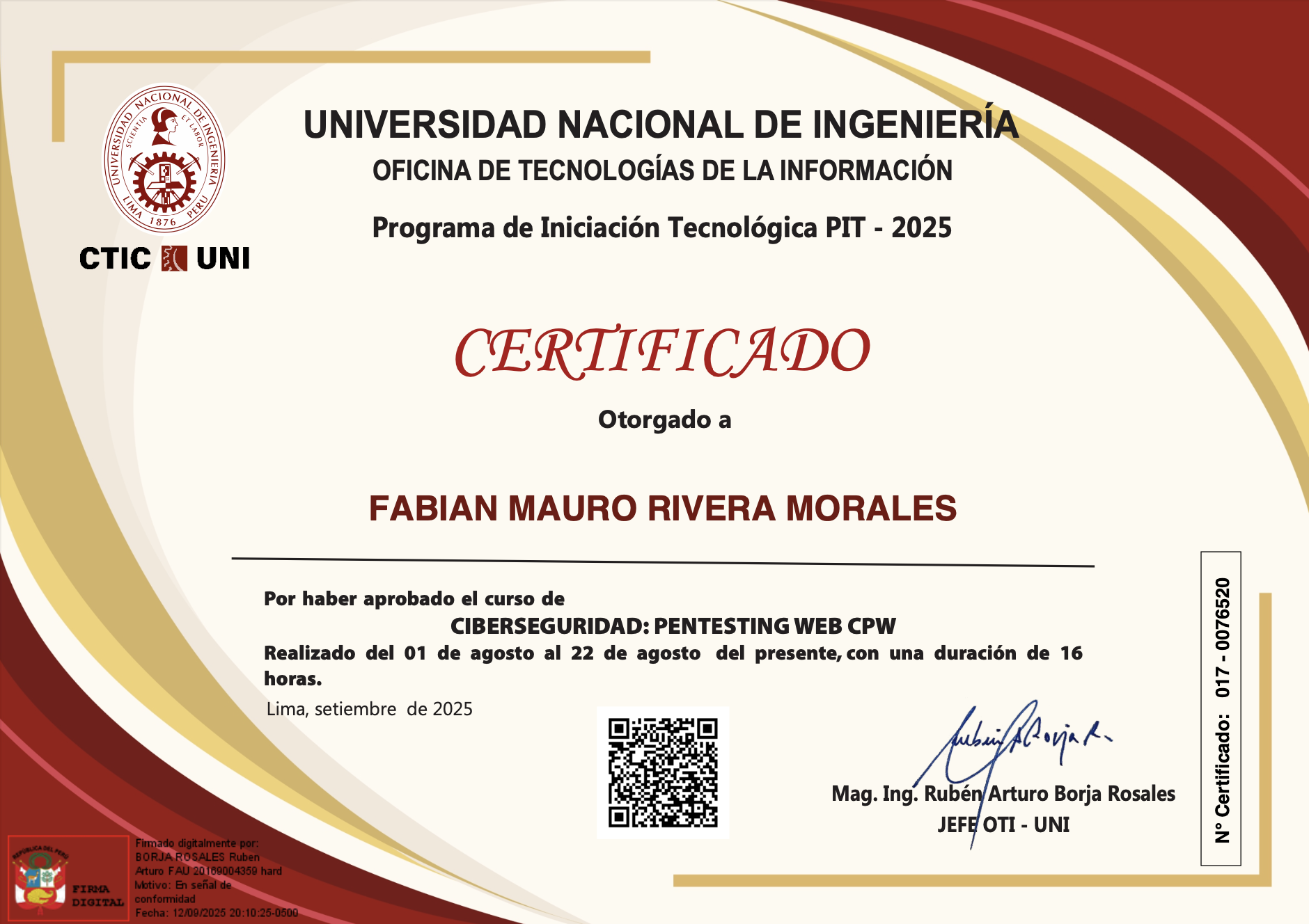 Ciberseguridad: Pentesting Web CPW
