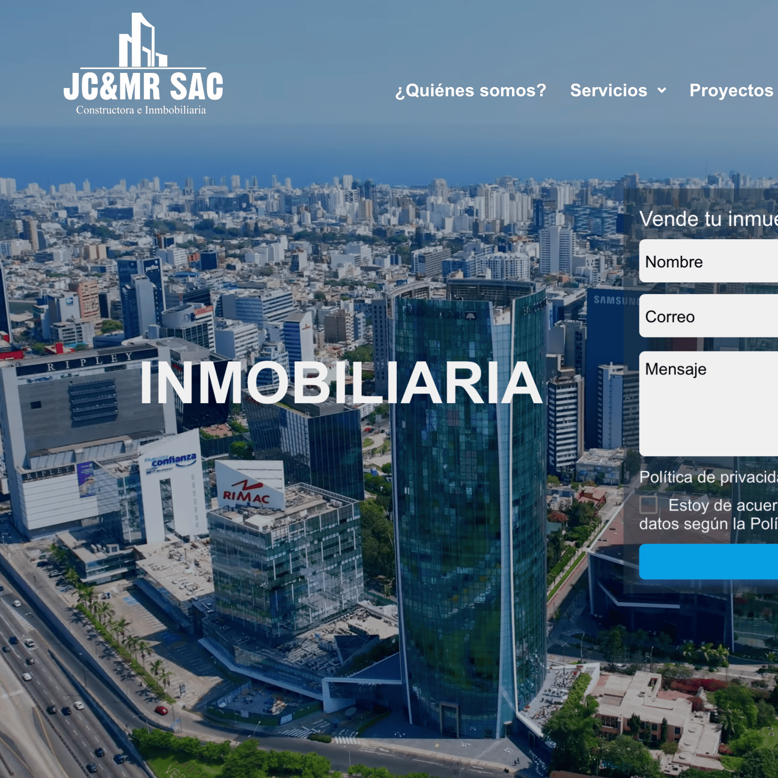 Web Corporativa & Marketing para JC&MR Constructora
